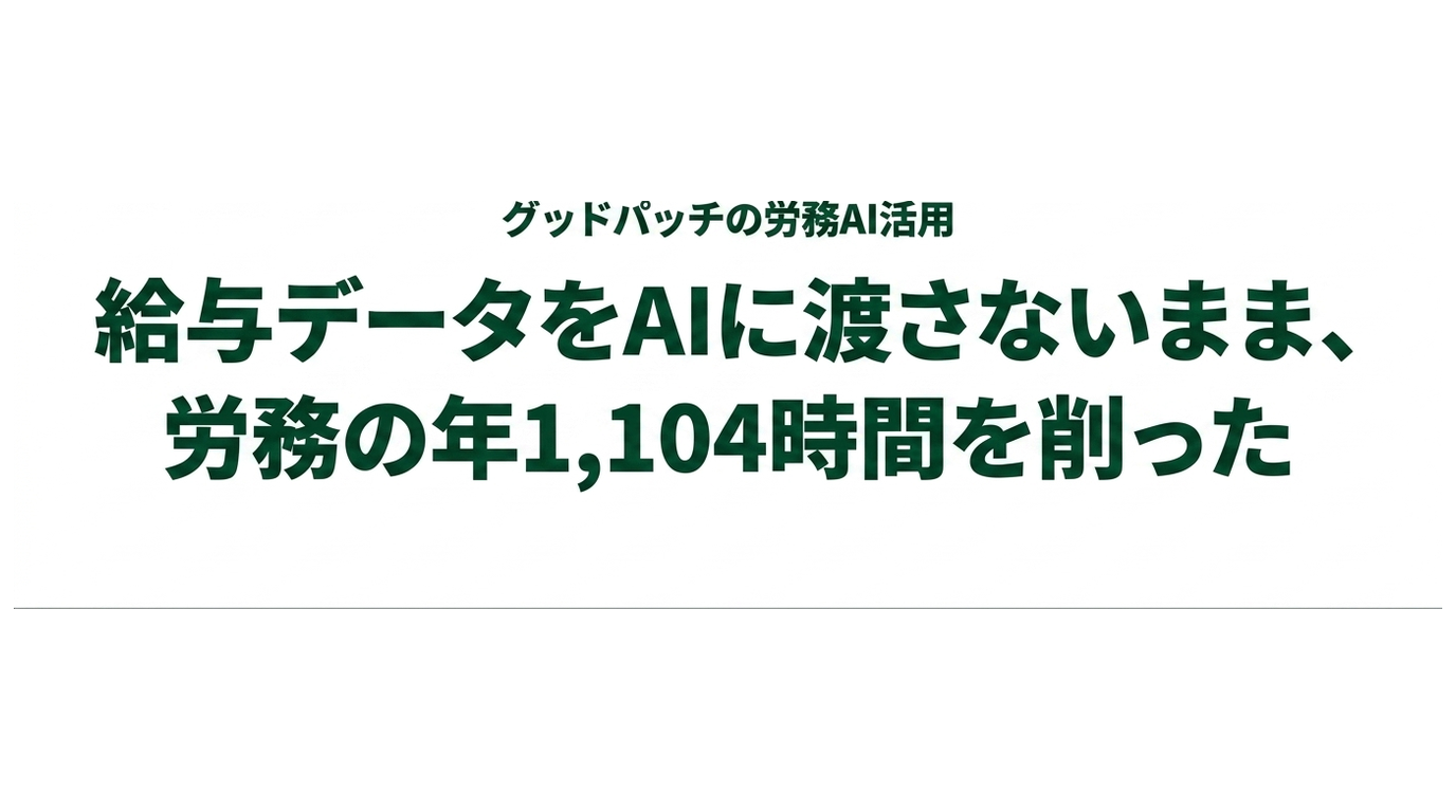 給与データをAIに渡さないまま、労務の年1,104時間を削る方法