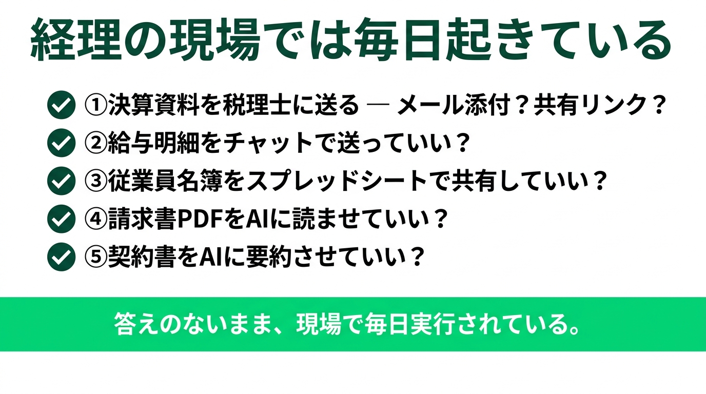 経理データ、クラウドに上げていいの? ―「全部禁止」より賢い付き合い方の解説スライド