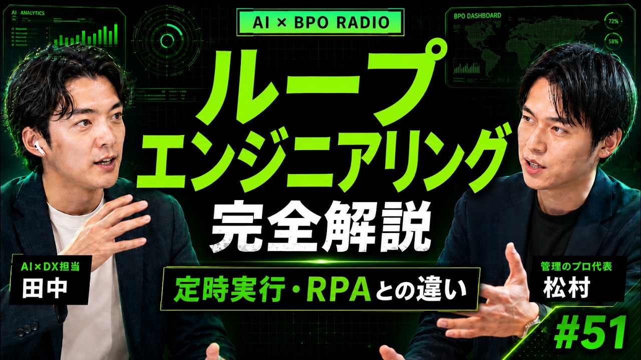 AIに指示する時代は終わる ― ループエンジニアリングが変える"人材"の定義|【AI×BPOラジオ #51】